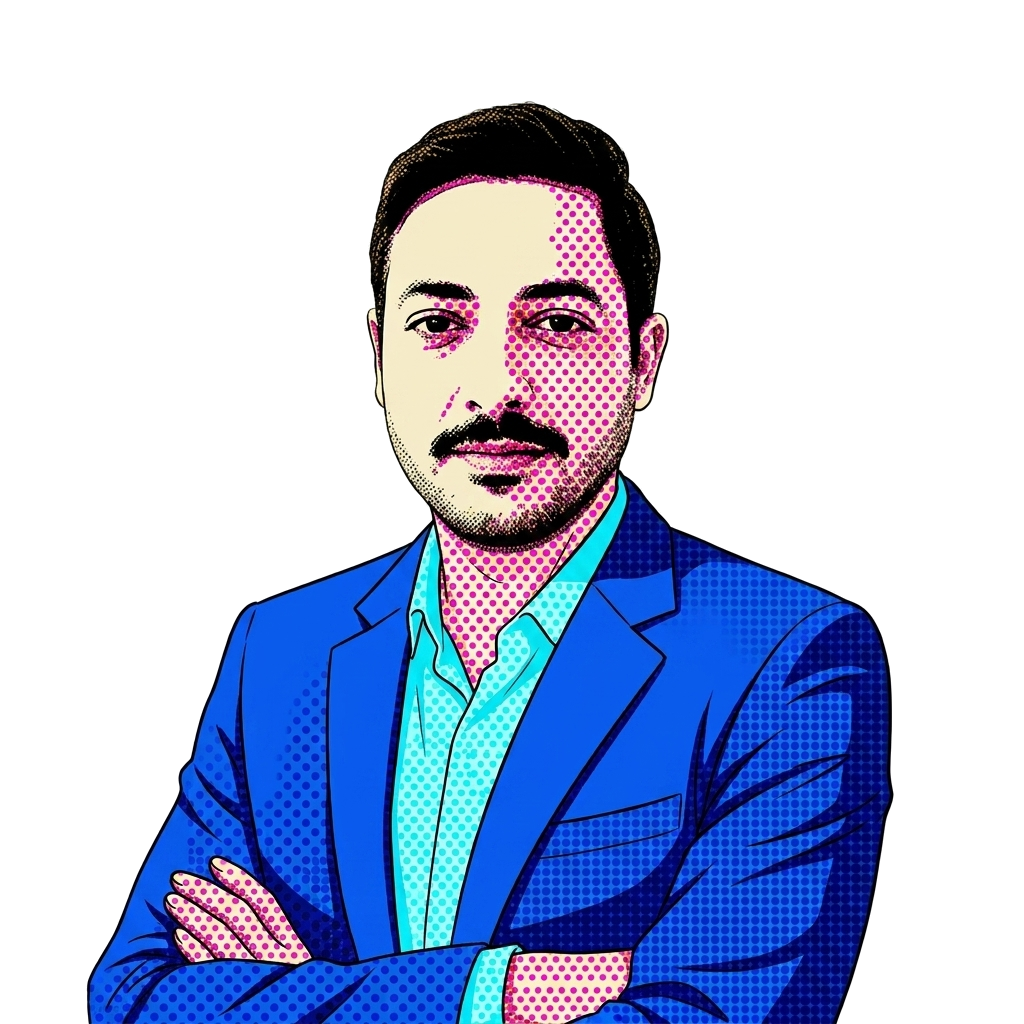 Pop-art portrait of Shubham Narang